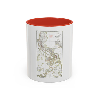 Philippines, The 1 & 2 (1902) (Map) Accent Coffee Mug