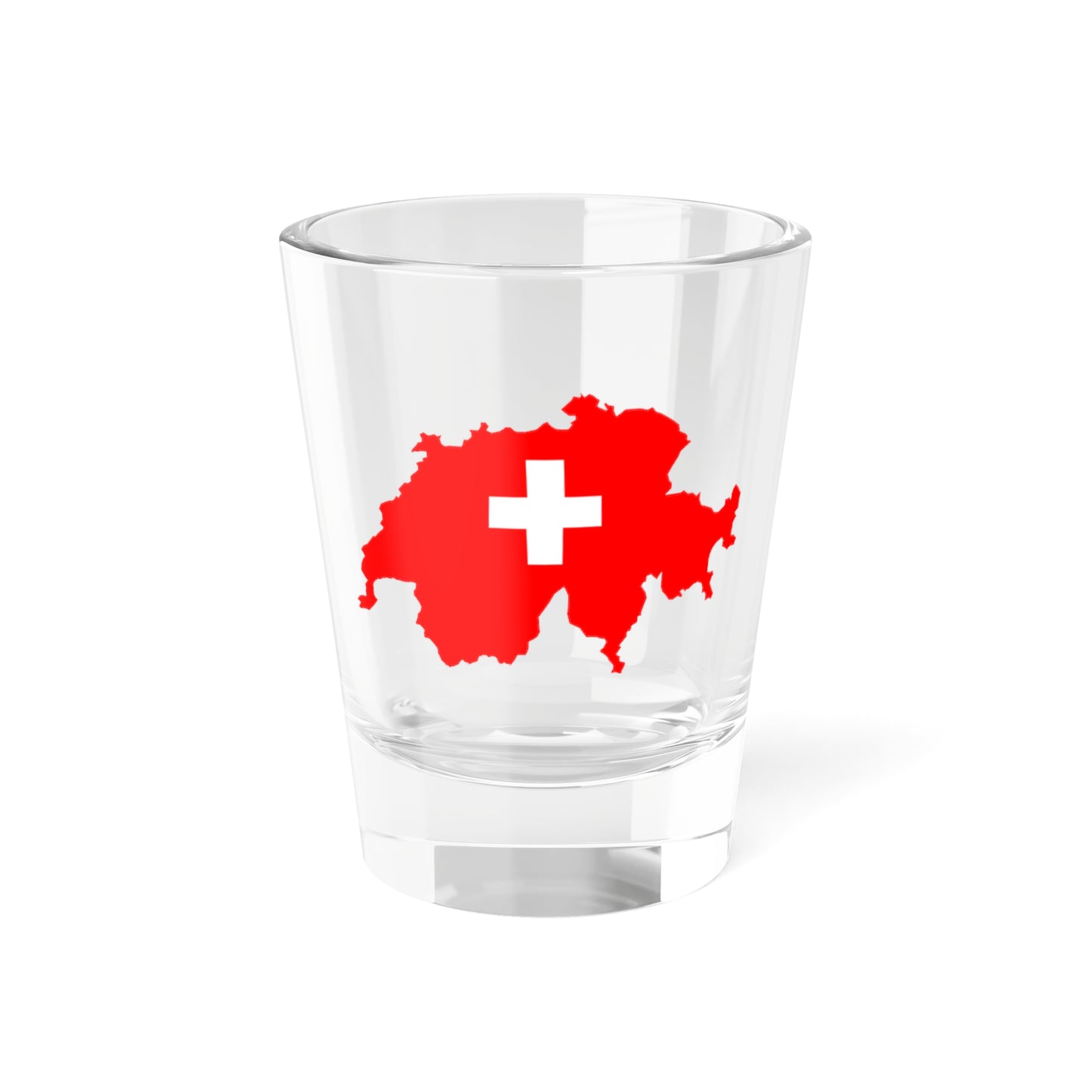 CARTE DRAPEAU SUISSE (Switzerland) Shot Glass 1.5oz