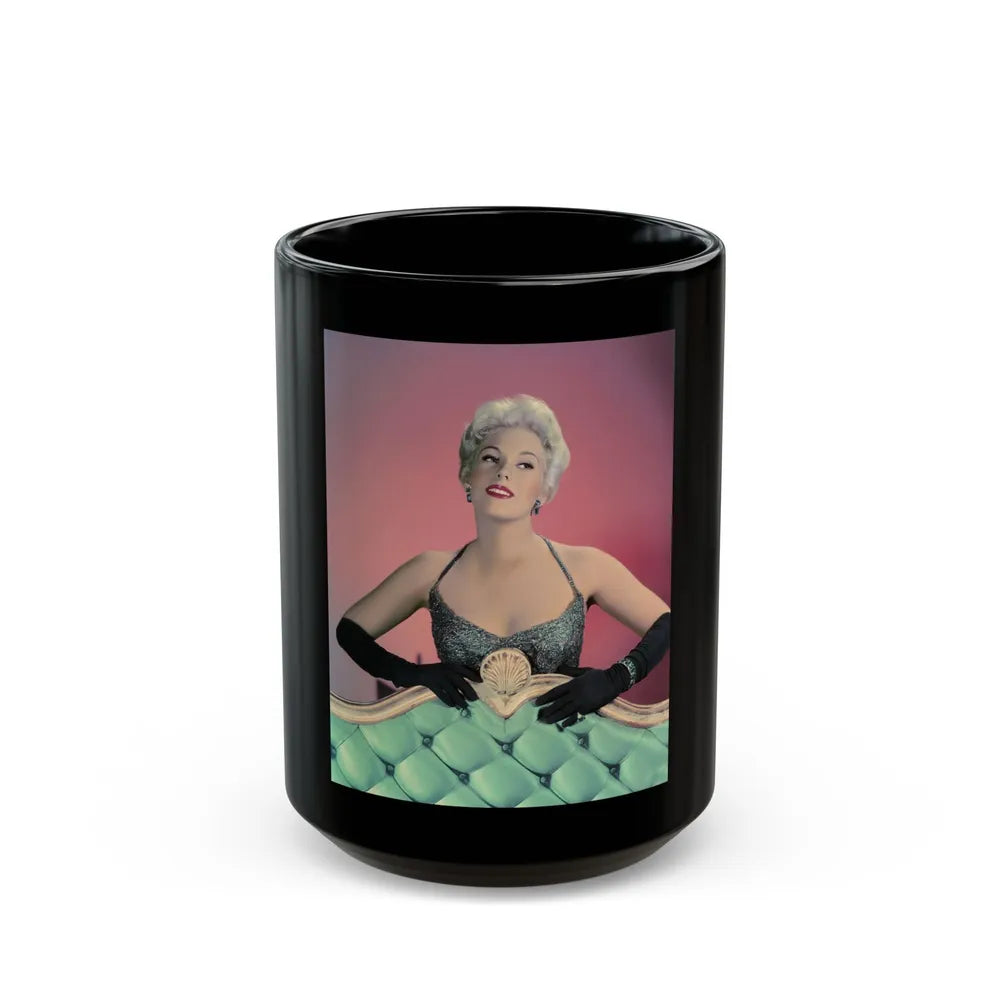 Kim Novak #247 (Vintage Female Icon) Black Coffee Mug-15oz-Go Mug Yourself