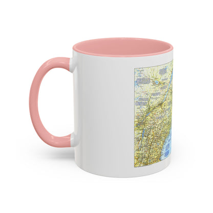 USA - Northern Approaches 1 (1985) (Map) Accent Coffee Mug