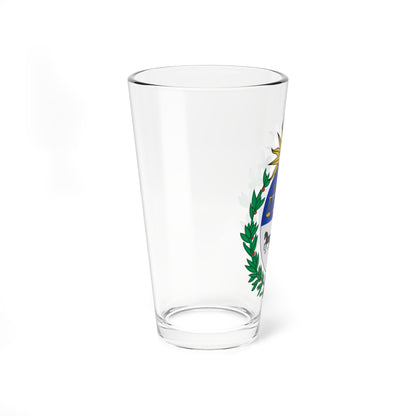 Coat of arms of Uruguay Sun of May variant (Uruguay) (Coat of Arms) Pint Glass 16oz