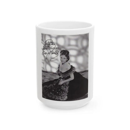 Hazel Court #58 (Vintage Female Icon) White Coffee Mug-15oz-Go Mug Yourself