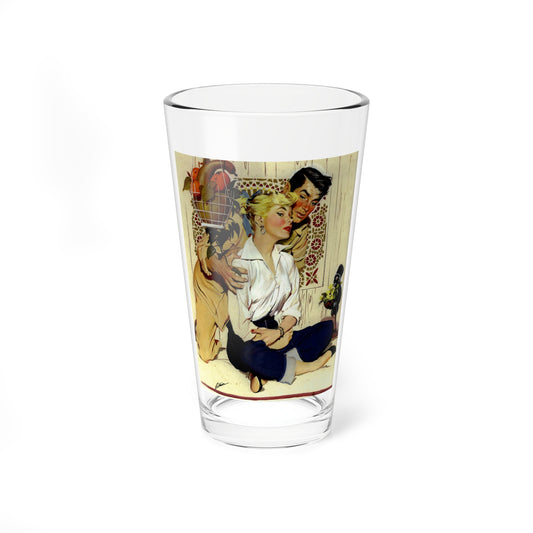 He Tried in Vain to Convince Her Move to Moose Jaw, Saskatchewan, 1950 - Pint Glass 16oz