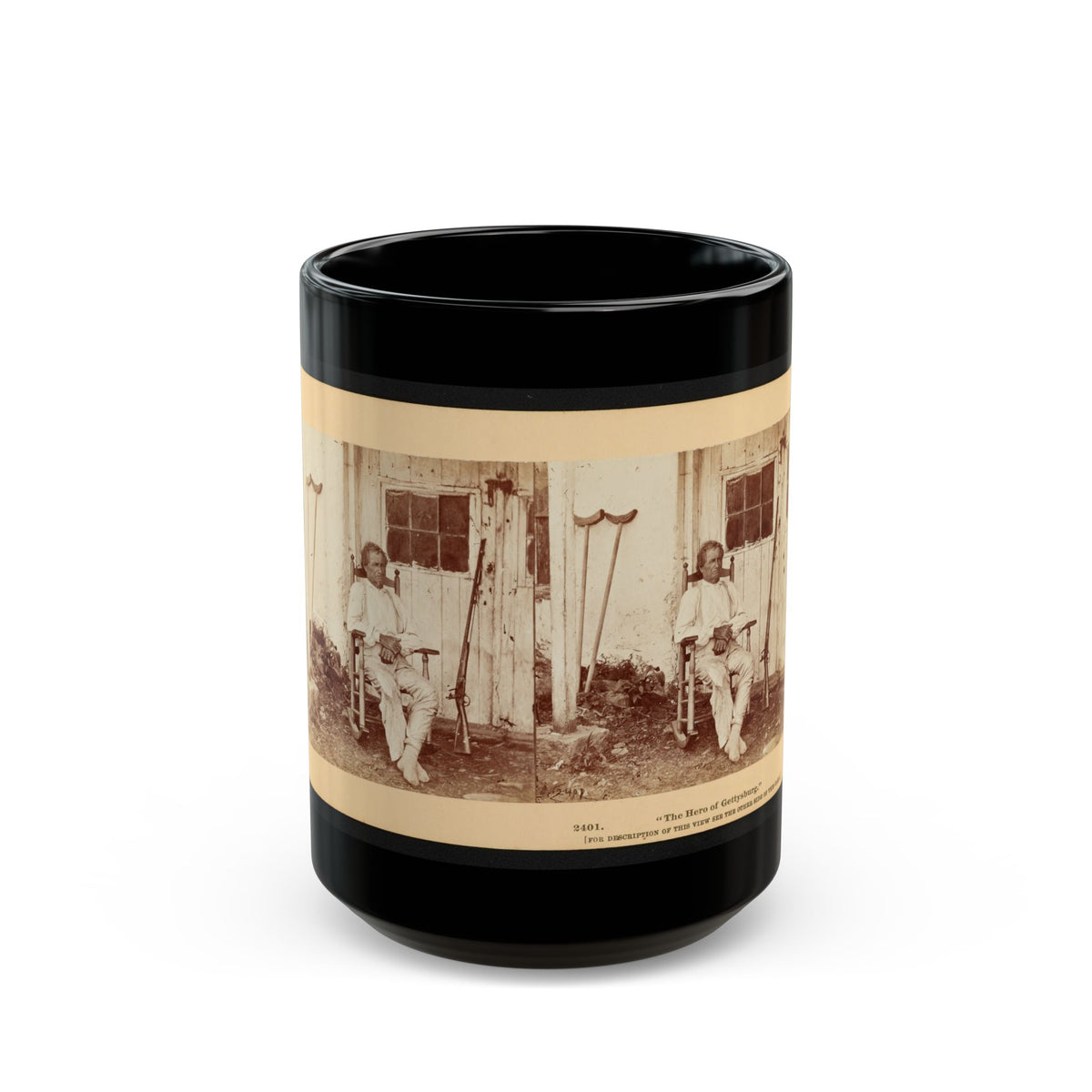 The Hero Of Gettysburg (U.S. Civil War) Black Coffee Mug