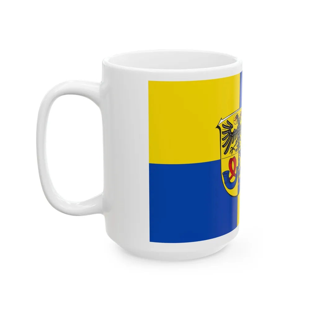 Flag of Lahn Dill Kreises Germany - White Coffee Mug-Go Mug Yourself