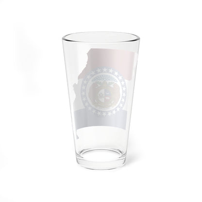 Flag-map of Missouri (United States) Pint Glass 16oz