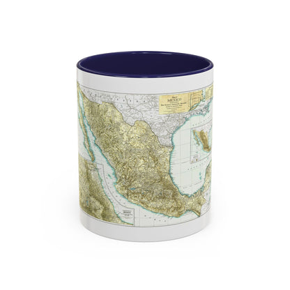 Central America & Mexico (1916) (Map) Accent Coffee Mug