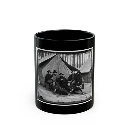 Petersburg, Virginia. Engineers At H.Q., Army Of The Potomac (U.S. Civil War) Black Coffee Mug