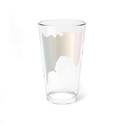 Flag map of Guinea (Guinea) Pint Glass 16oz
