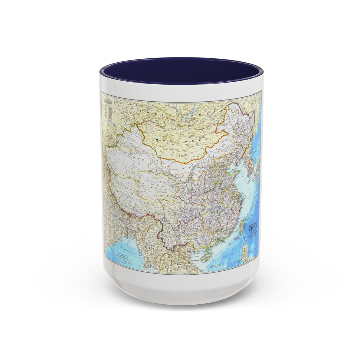 China - The People's Republic (1980) (Map) Accent Coffee Mug