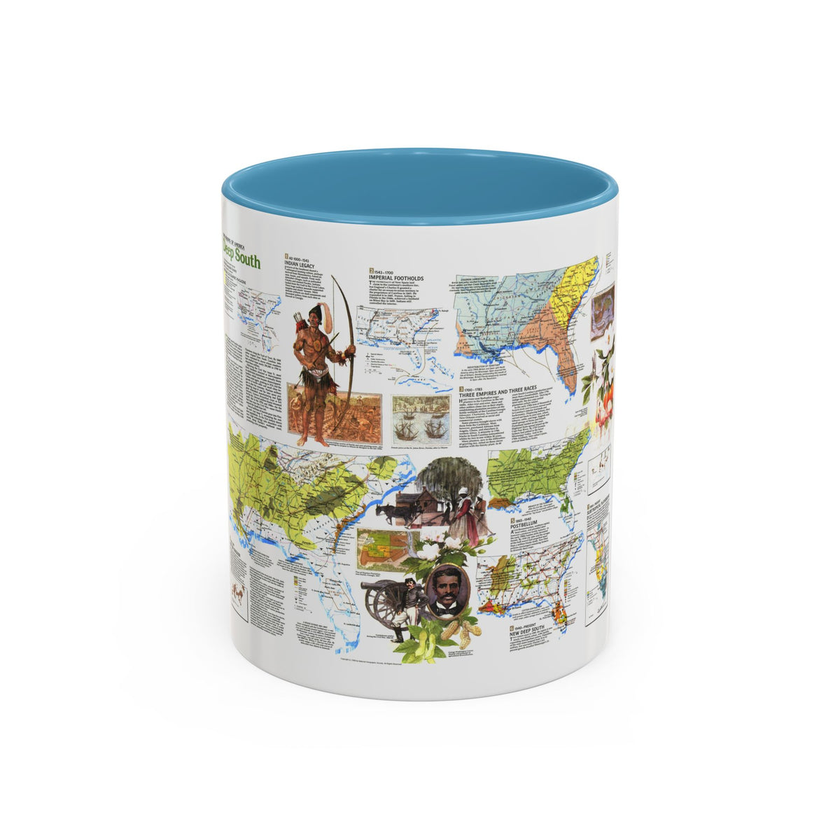 USA - Deep South 2 (1983) (Map) Accent Coffee Mug