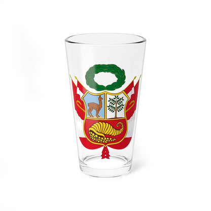 Escudo nacional del Perú versión alternativa (Peru) (Coat of Arms) Pint Glass 16oz
