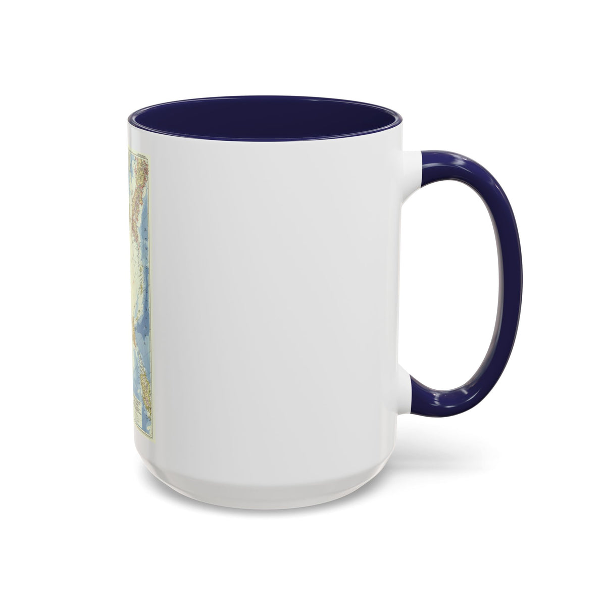 China Coast and Korea (1953) (Map) Accent Coffee Mug
