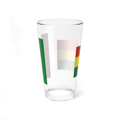 Flag of Bolivia presentation (Bolivia) Pint Glass 16oz