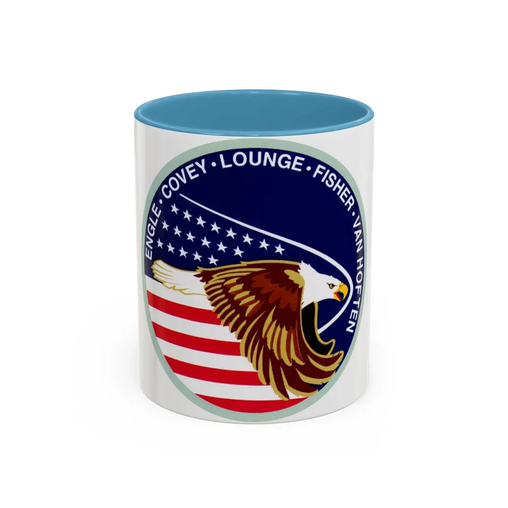 STS 51 i (NASA) Accent Coffee Mug-11oz-Light Blue-Go Mug Yourself