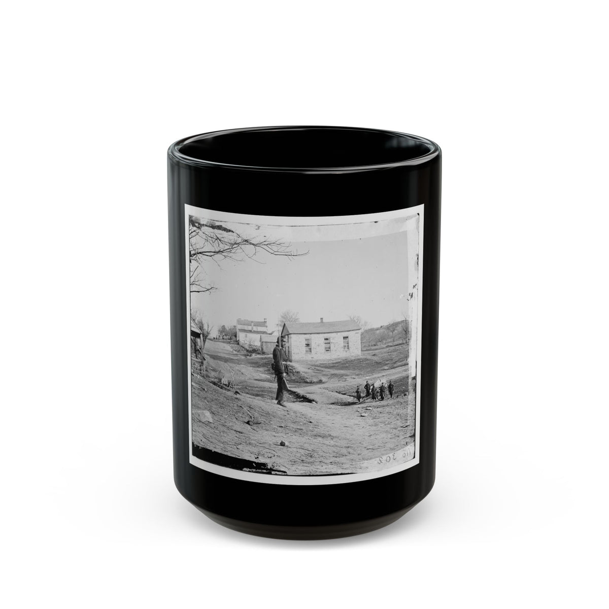Centreville, Va. Stone Church (U.S. Civil War) Black Coffee Mug