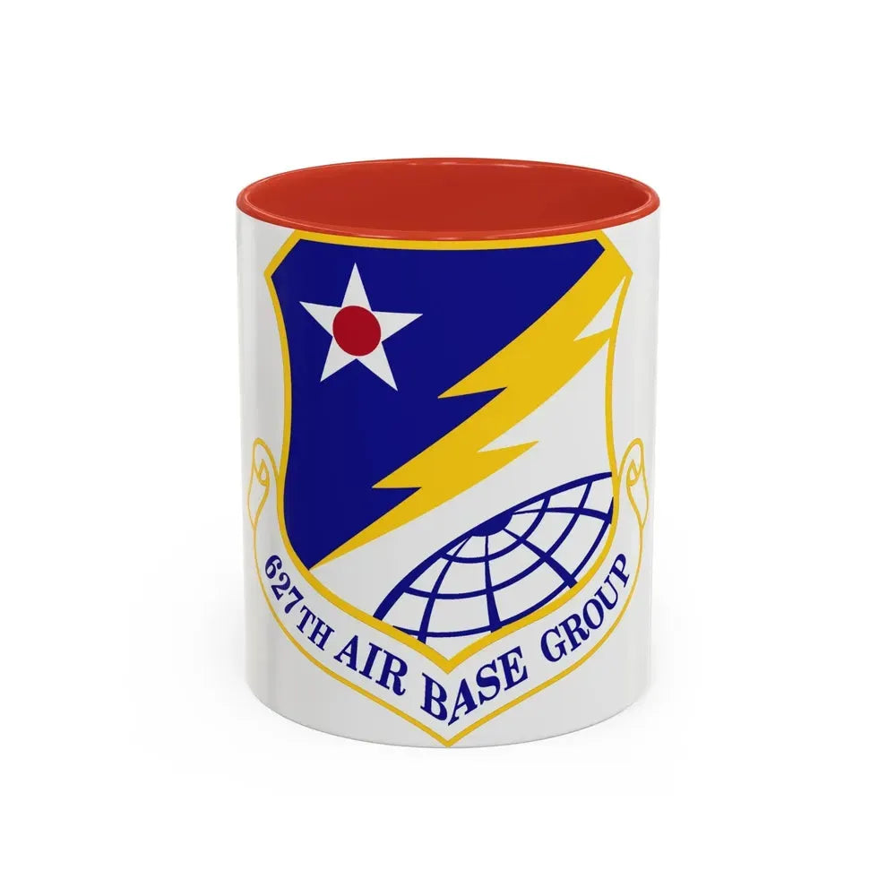 627 Air Base Group AMC (U.S. Air Force) Accent Coffee Mug 11oz Red - Go Mug Yourself