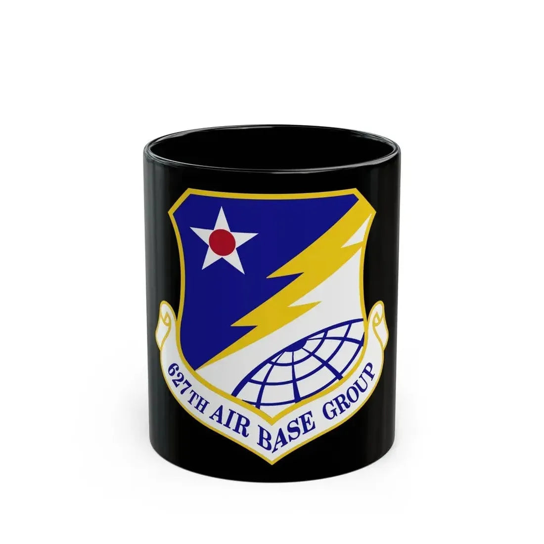 627 Air Base Group AMC (U.S. Air Force) Black Coffee Mug 11oz - Go Mug Yourself