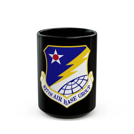 627 Air Base Group AMC (U.S. Air Force) Black Coffee Mug 15oz - Go Mug Yourself