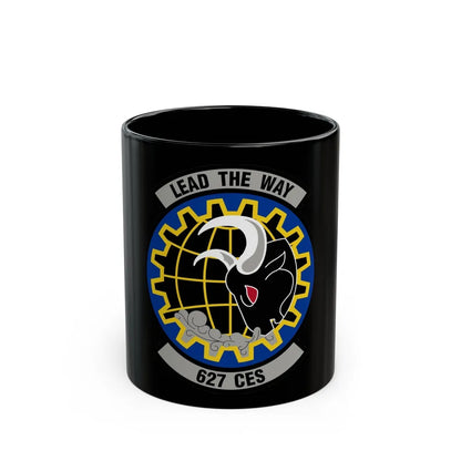 627 Civil Engineer Squadron AMC (U.S. Air Force) Black Coffee Mug-11oz-Go Mug Yourself