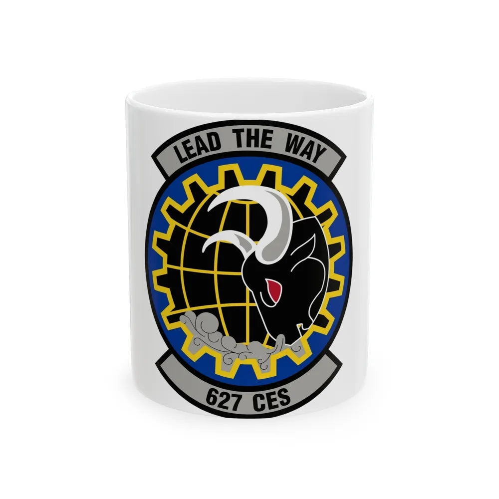 627 Civil Engineer Squadron AMC (U.S. Air Force) White Coffee Mug-11oz-Go Mug Yourself