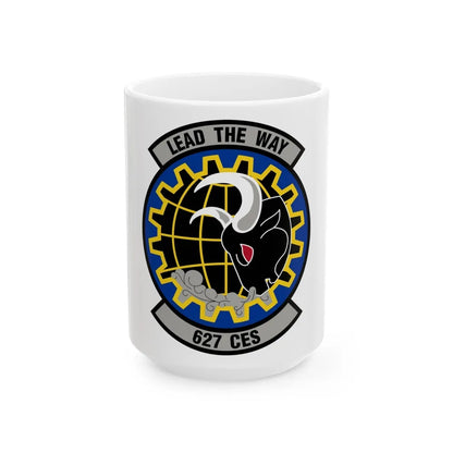 627 Civil Engineer Squadron AMC (U.S. Air Force) White Coffee Mug-15oz-Go Mug Yourself