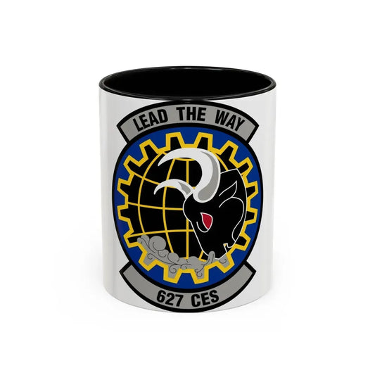 627 Civil Engineer Squadron AMC (U.S. Air Force) Accent Coffee Mug 11oz Black - Go Mug Yourself