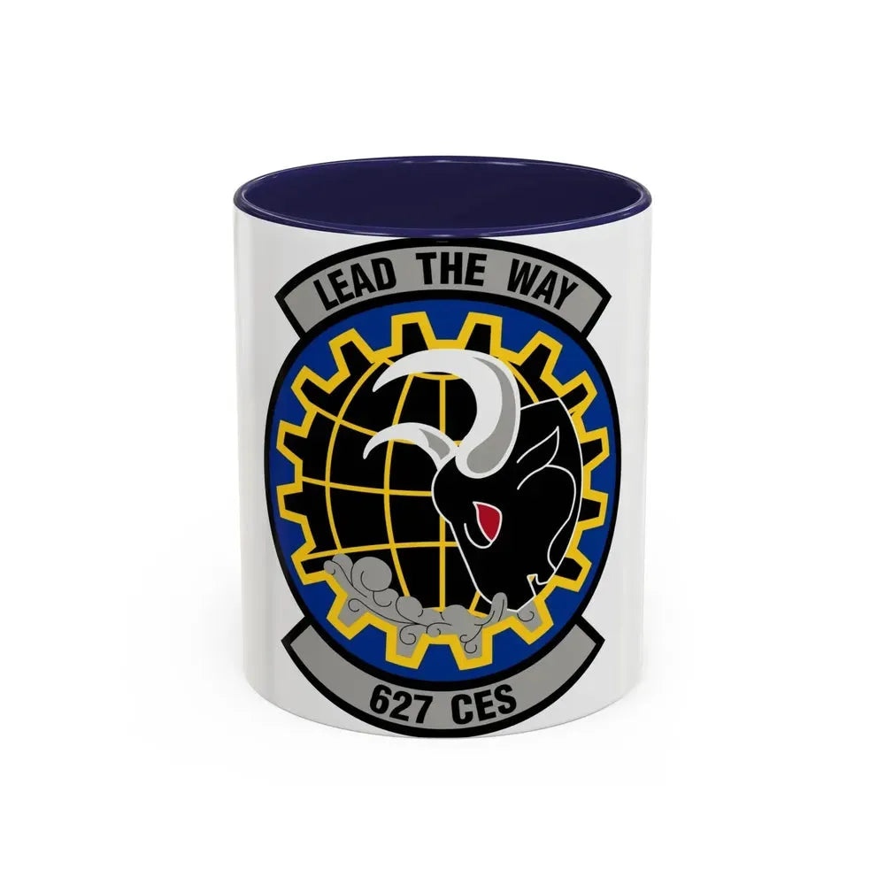 627 Civil Engineer Squadron AMC (U.S. Air Force) Accent Coffee Mug 11oz Navy - Go Mug Yourself