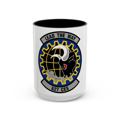 627 Civil Engineer Squadron AMC (U.S. Air Force) Accent Coffee Mug 15oz Black - Go Mug Yourself