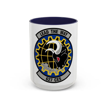 627 Civil Engineer Squadron AMC (U.S. Air Force) Accent Coffee Mug 15oz Navy - Go Mug Yourself