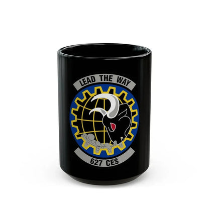 627 Civil Engineer Squadron AMC (U.S. Air Force) Black Coffee Mug 15oz - Go Mug Yourself
