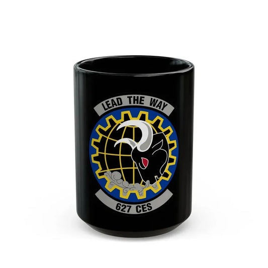 627 Civil Engineer Squadron AMC (U.S. Air Force) Black Coffee Mug 15oz - Go Mug Yourself