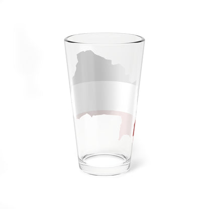 Flag map of Upper Volta (Burkina Faso) Pint Glass 16oz