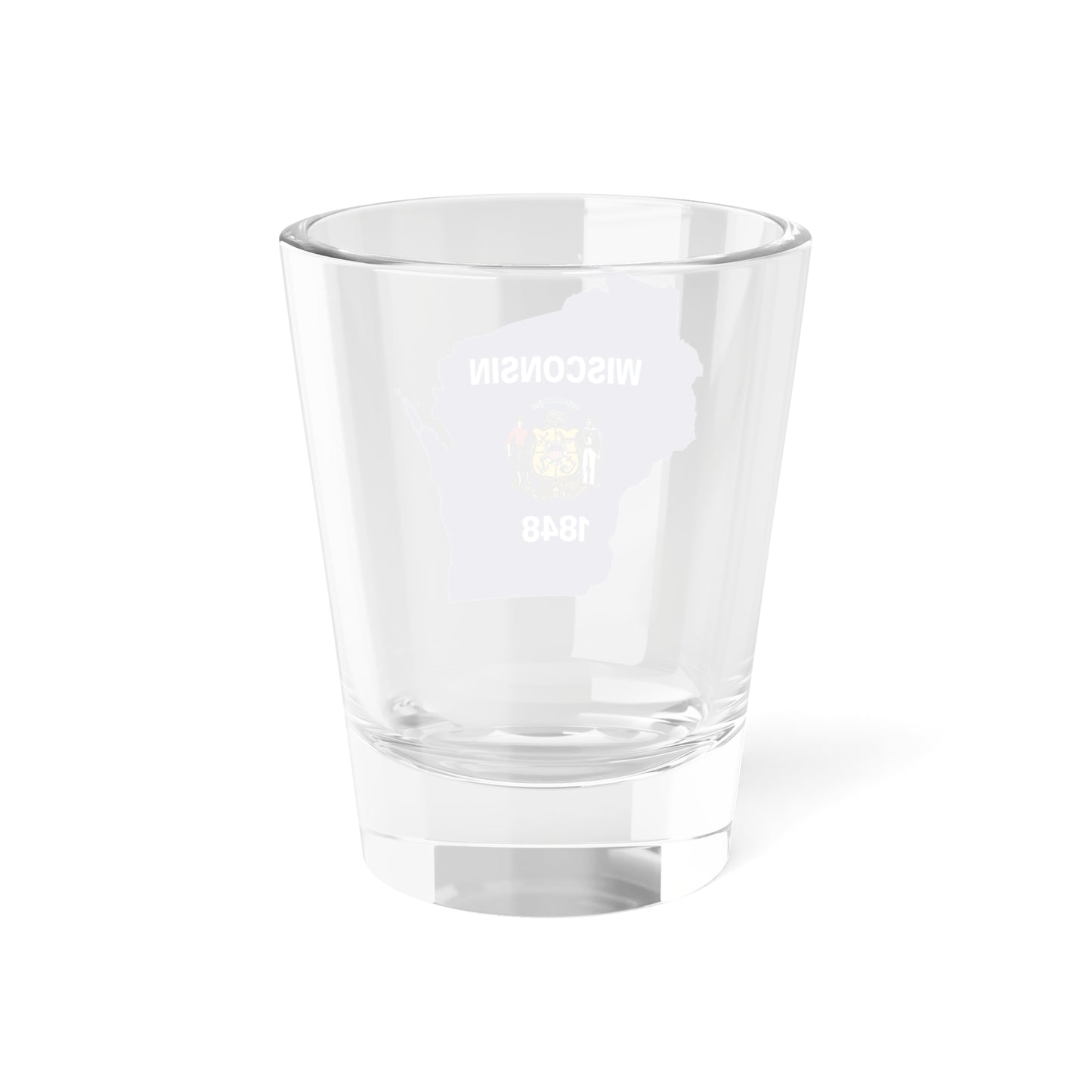 Flag map of Wisconsin (United States) Shot Glass 1.5oz