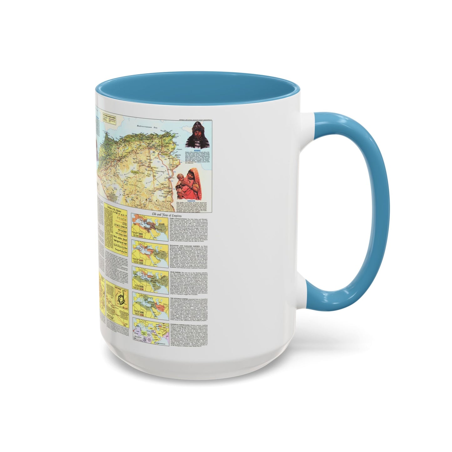 Middle East - The Peoples 2 (1972) (Map) Accent Coffee Mug