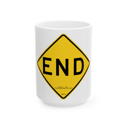 NYCDOT W14-5 (New York) (Road Sign) White Coffee Mug