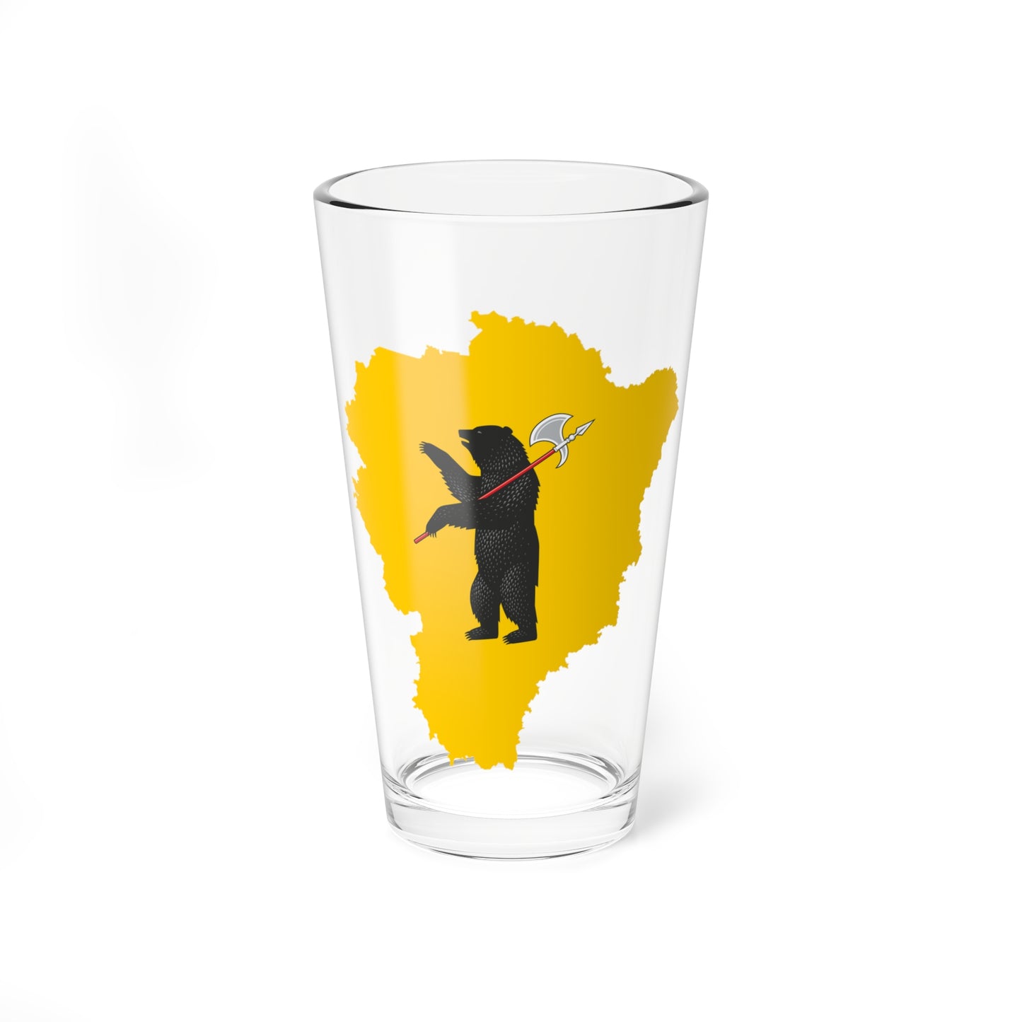 Flag-map of Yaroslavl Oblast (Russia) Pint Glass 16oz