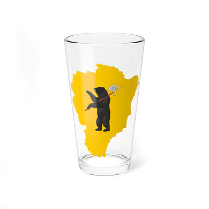 Flag-map of Yaroslavl Oblast (Russia) Pint Glass 16oz