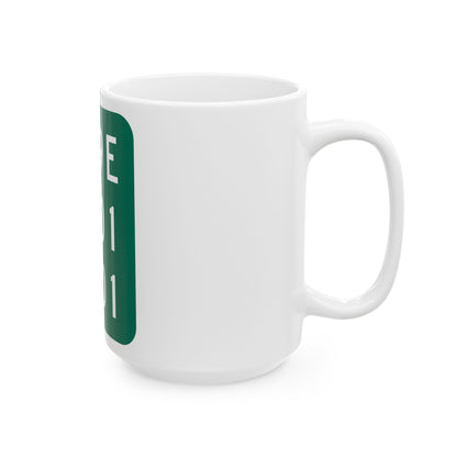 NY-909E (New York) (Road Sign) White Coffee Mug