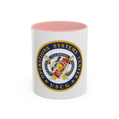 USCG Operations Systems Center (U.S. Coast Guard) Accent Coffee Mug