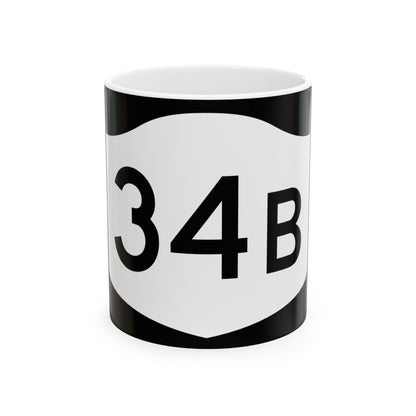 NY-34B (New York) (Road Sign) White Coffee Mug