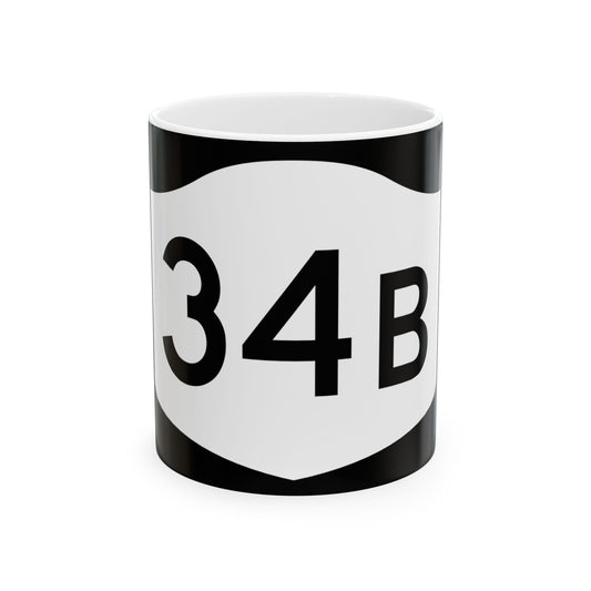 NY-34B (New York) (Road Sign) White Coffee Mug