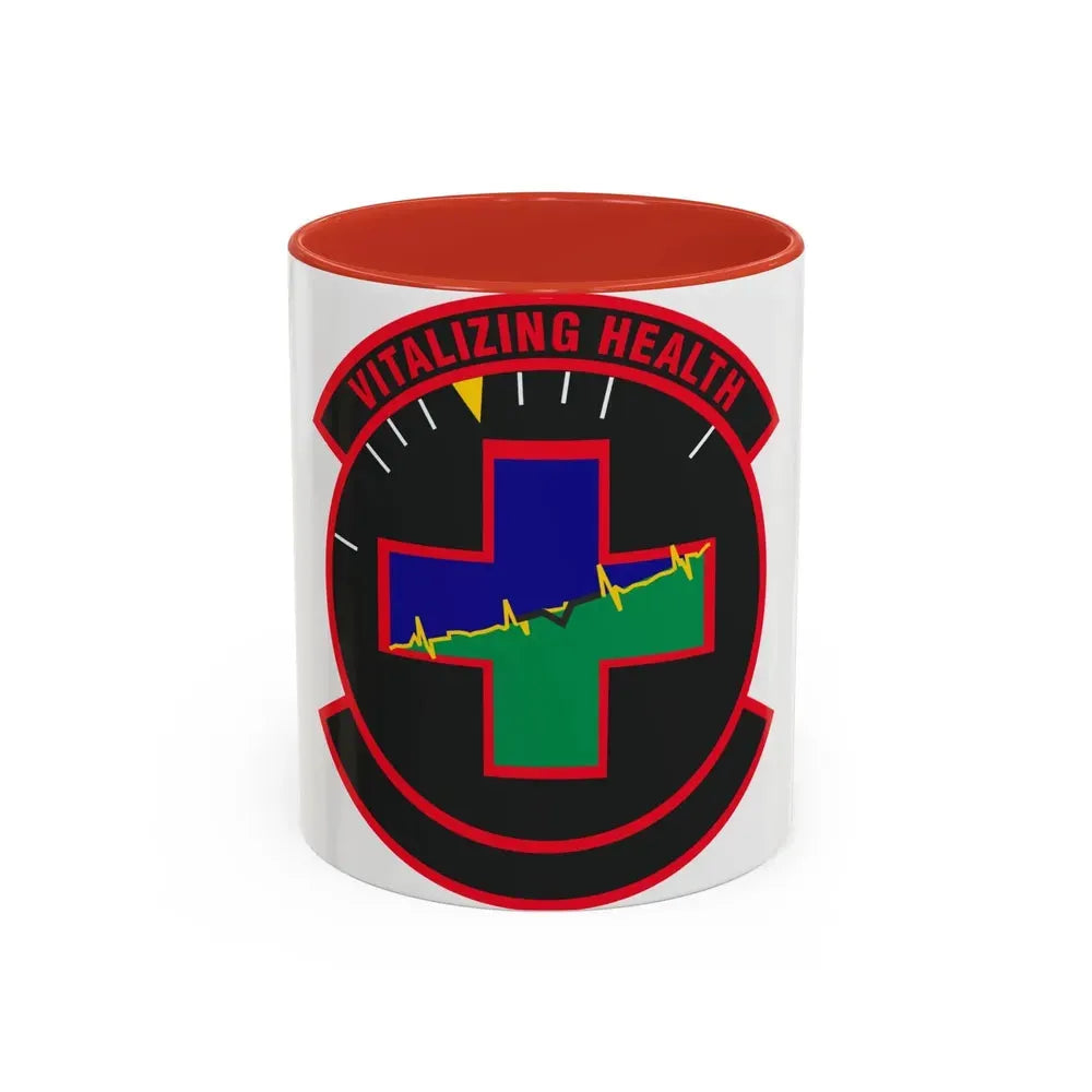 628 Healthcare Operations Squadron AMC (U.S. Air Force) Accent Coffee Mug 11oz Red - Go Mug Yourself
