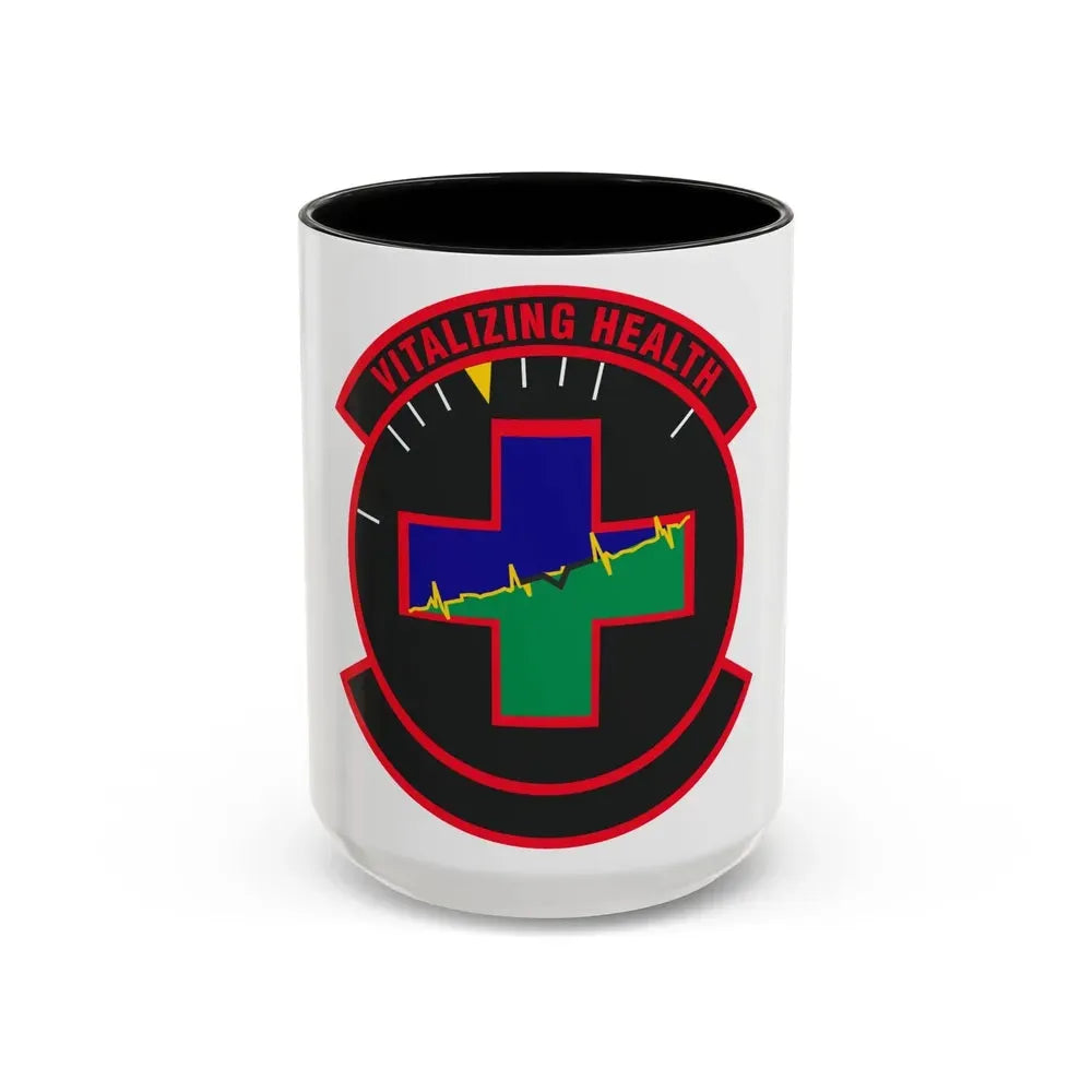628 Healthcare Operations Squadron AMC (U.S. Air Force) Accent Coffee Mug 15oz Black - Go Mug Yourself