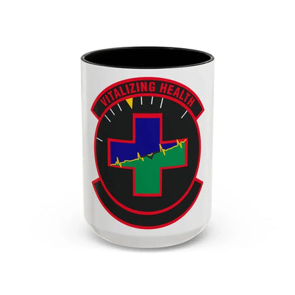 628 Healthcare Operations Squadron AMC (U.S. Air Force) Accent Coffee Mug 15oz Black - Go Mug Yourself