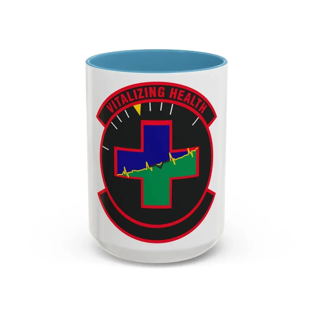628 Healthcare Operations Squadron AMC (U.S. Air Force) Accent Coffee Mug 15oz Light Blue - Go Mug Yourself