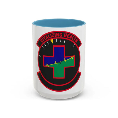628 Healthcare Operations Squadron AMC (U.S. Air Force) Accent Coffee Mug 15oz Light Blue - Go Mug Yourself