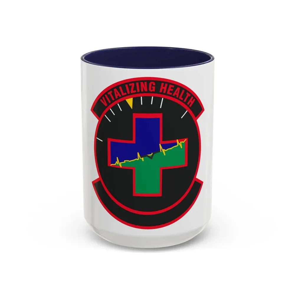 628 Healthcare Operations Squadron AMC (U.S. Air Force) Accent Coffee Mug 15oz Navy - Go Mug Yourself
