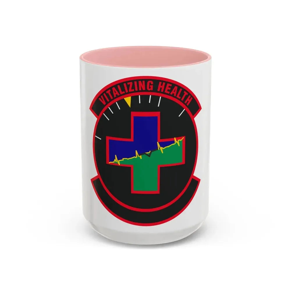 628 Healthcare Operations Squadron AMC (U.S. Air Force) Accent Coffee Mug 15oz Pink - Go Mug Yourself