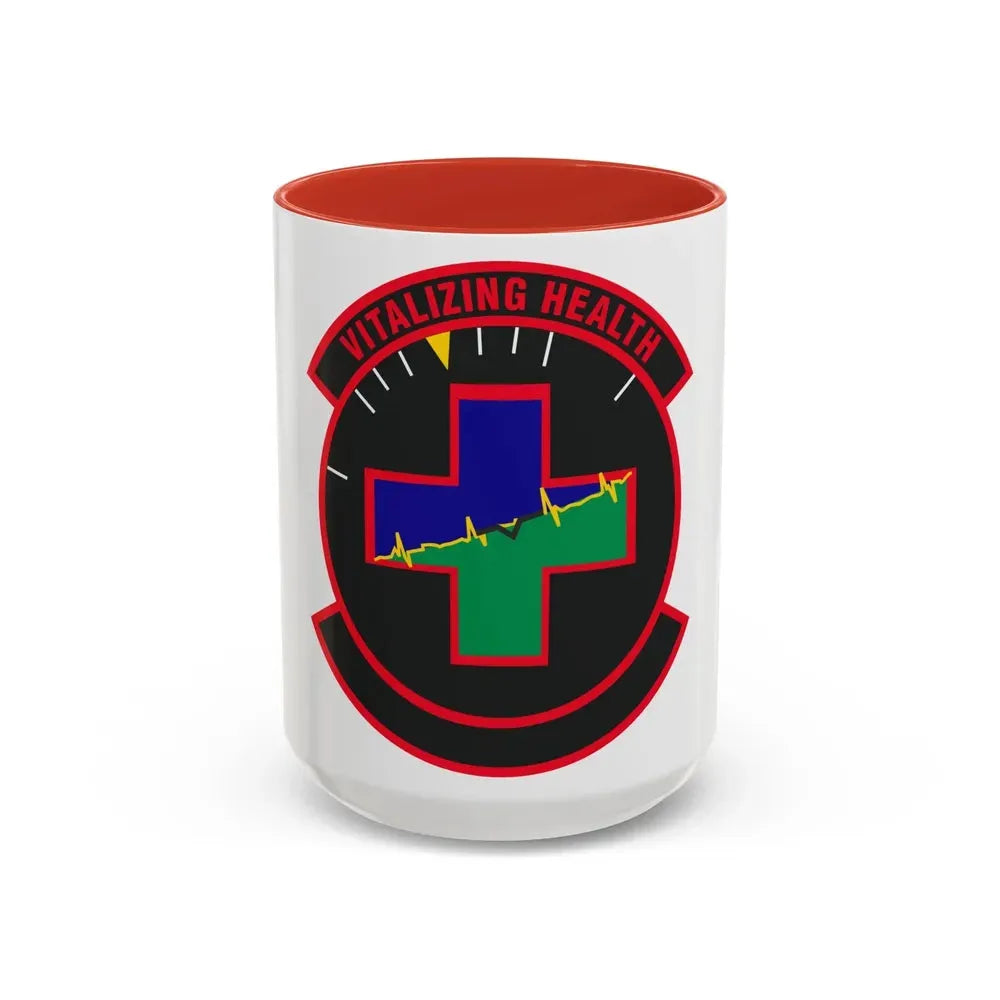 628 Healthcare Operations Squadron AMC (U.S. Air Force) Accent Coffee Mug 15oz Red - Go Mug Yourself
